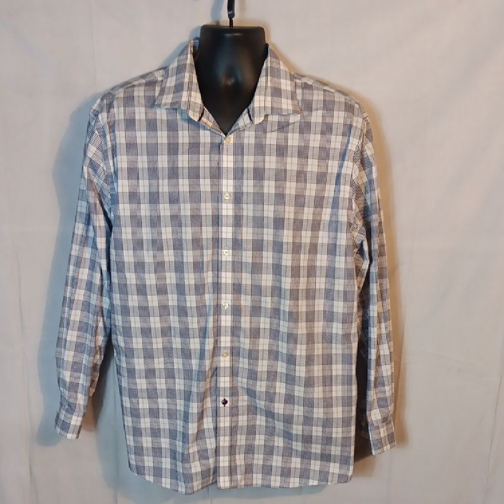 Tommy Hilfiger Untuck Checkered Slim Fit Button Down Shirt